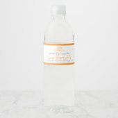 Oranje bloesem, oranje product klein waterfles etiket (Voorkant)