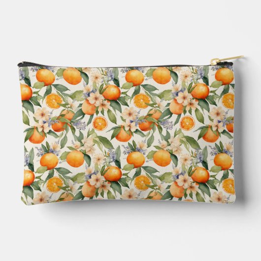 Oranje bloesem potlood zakje etui (Achterkant)