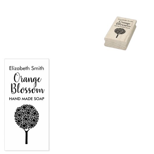  Oranje bloesem Rubberstempel (Gestempeld)