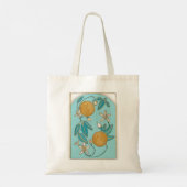Oranje Bloesem Schoudertas Tote Bag (Achterkant)