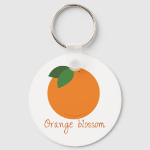 Oranje bloesem sleutelhanger