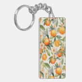Oranje bloesem Sleutelhanger (Voorkant Links)