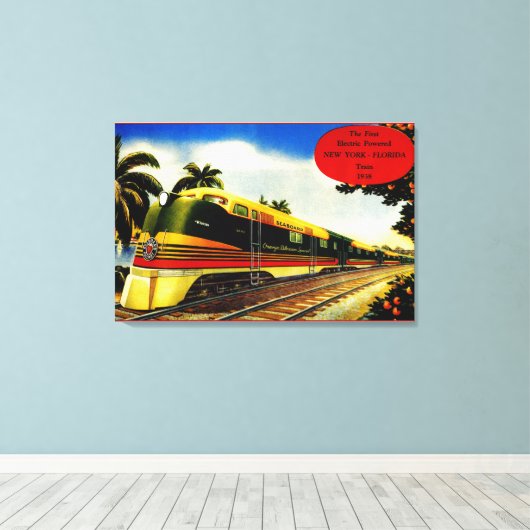  Oranje bloesem speciale trein 1939 Canvas Afdruk (Insitu (Houten vloer))