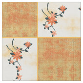 Oranje bloesem stof (Close Up)