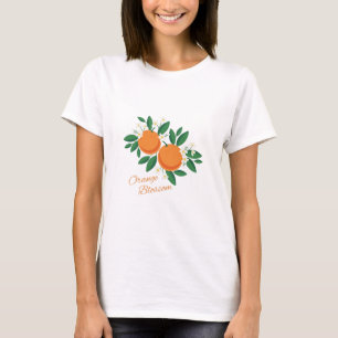 Oranje bloesem t-shirt
