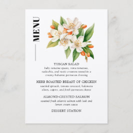 Oranje Bloesem Trouwmenu Menu