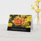 Oranje bloesem Tulip - Geniet van uzelf Kaart (Gele Bloem)