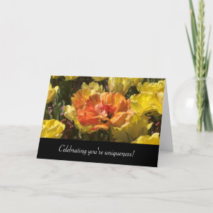Oranje bloesem Tulip - Geniet van uzelf Kaart
