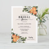 Oranje bloesem Vrijgezellenfeest Kaart (Staand voorkant)