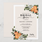 Oranje bloesem Vrijgezellenfeest Kaart (Voorkant / Achterkant)