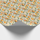 Oranje Bloesem Waterverf Gift Wrap Cadeaupapier (Hoek)