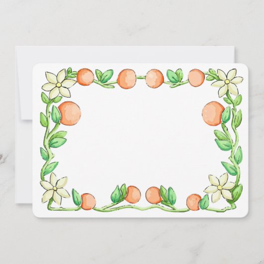 Oranje bloesems bedankkaart (Voorkant)