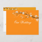 Oranje bloesems Bewaar de datum briefkaarten (Voorkant / Achterkant)