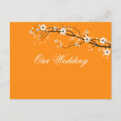 Oranje bloesems Bewaar de datum briefkaarten (Voorkant)
