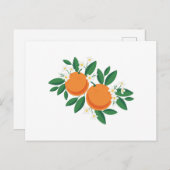 Oranje bloesems briefkaart (Voorkant / Achterkant)