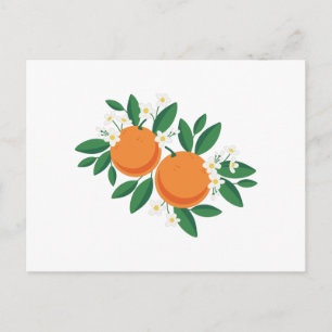 Oranje bloesems briefkaart