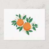 Oranje bloesems briefkaart (Voorkant)