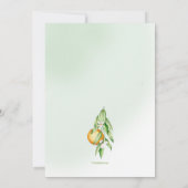 Oranje bloesems Brunch Shower Kaart (Achterkant)