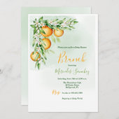 Oranje bloesems Brunch Shower Kaart (Voorkant / Achterkant)