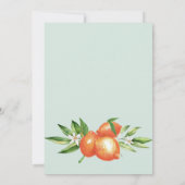 Oranje bloesems Citrus Botanical Save the Date Aankondiging (Achterkant)