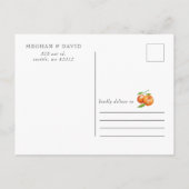 Oranje bloesems Citrus Botanical Save the Date Aankondigingskaart (Achterkant)
