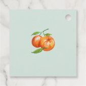 Oranje bloesems Citrus Botanical Wedding Bedankjes Labels (Achterkant)