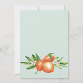 Oranje bloesems Citrus Botanical Wedding Kaart (Achterkant)