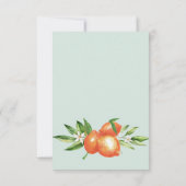 Oranje bloesems Citrus Botanical Wedding RSVP Kaartje (Achterkant)