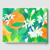 Oranje bloesems Citrusvruchten Vrijgezellenfeest Gastenboek (Achterkant)