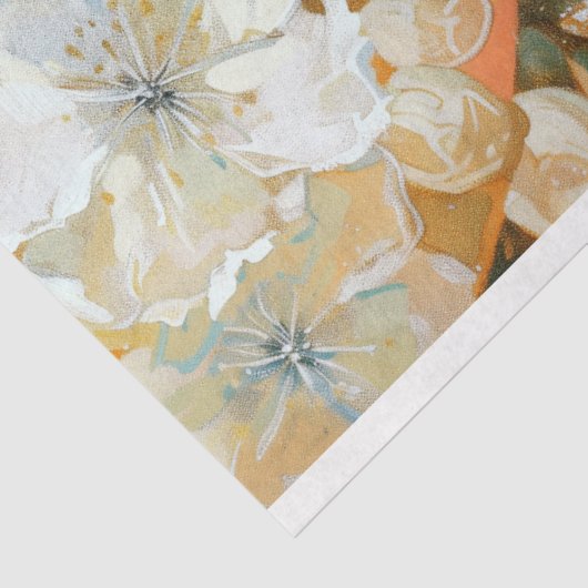 Oranje Bloesems Dragonfly  Decoupage Tissuepapier (Detail)