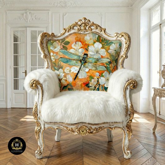 Oranje Bloesems Dragonfly Decoupage Tissuepapier