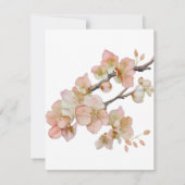 Oranje bloesems elegant kalligrafie script save the date (Achterkant)