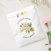 Oranje bloesems & jasmijn bloeit bruiloft bedankzakje (Gezegeld)