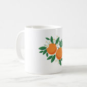 Oranje bloesems koffiemok (Voorkant links)