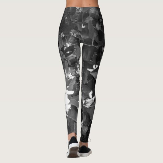 Oranje bloesems Leggings (Achterkant)