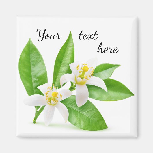 Oranje bloesems magneet (Voorkant)