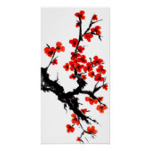 Oranje bloesems perfect poster (Voorkant)