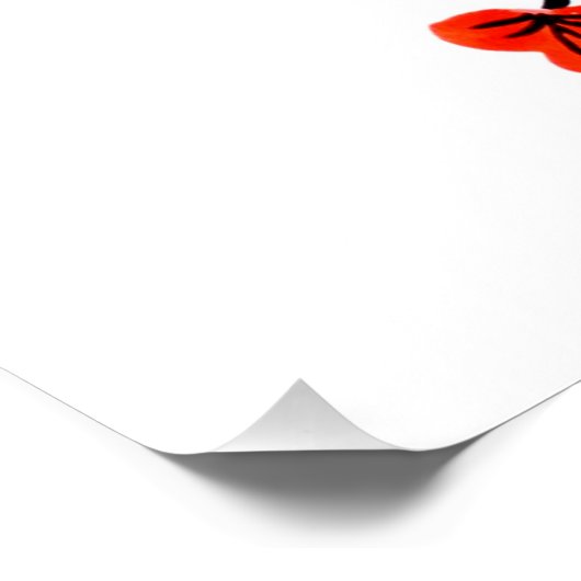 Oranje bloesems perfect poster (Hoek)