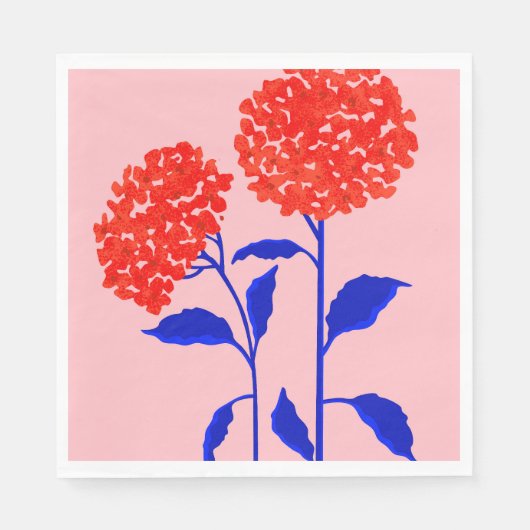 Oranje Bloesems Servet (Voorkant)