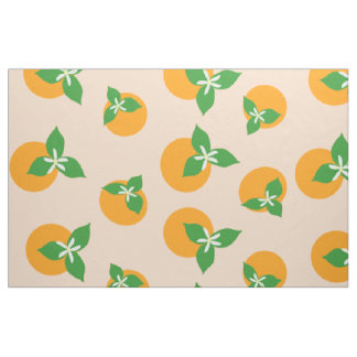 Oranje bloesems stof