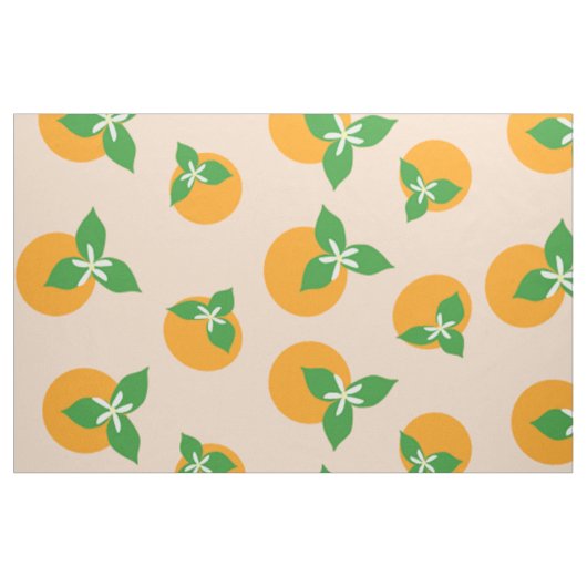 Oranje bloesems stof (Fat Quarter)