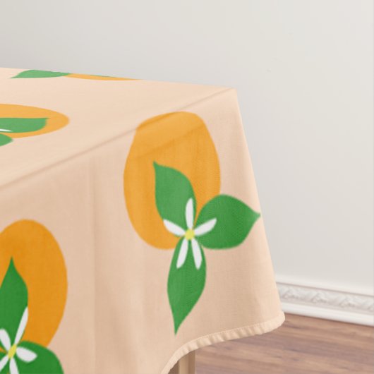 Oranje bloesems tafelkleed (Voorbeeld)