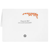 Oranje bloesems Tafelzitjes Kaart (Achterkant Horizontaal)