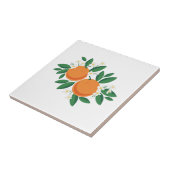 Oranje bloesems tegeltje (Zijkant)