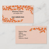 Oranje bloesems visitekaartje (Voorkant / Achterkant)