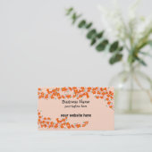 Oranje bloesems visitekaartje (Staand voorkant)