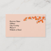 Oranje bloesems visitekaartje (Achterkant)