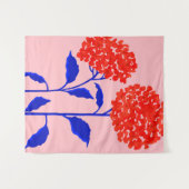Oranje bloesems wandkleed (Voorkant (horizontaal))