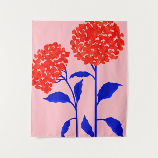 Oranje bloesems wandkleed (Voorkant)