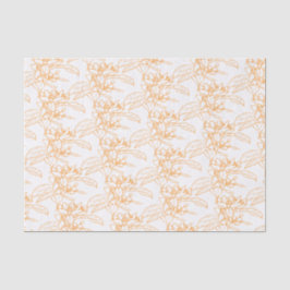 Oranje bloesemtekenkunst gepatenteerd tissuepapier